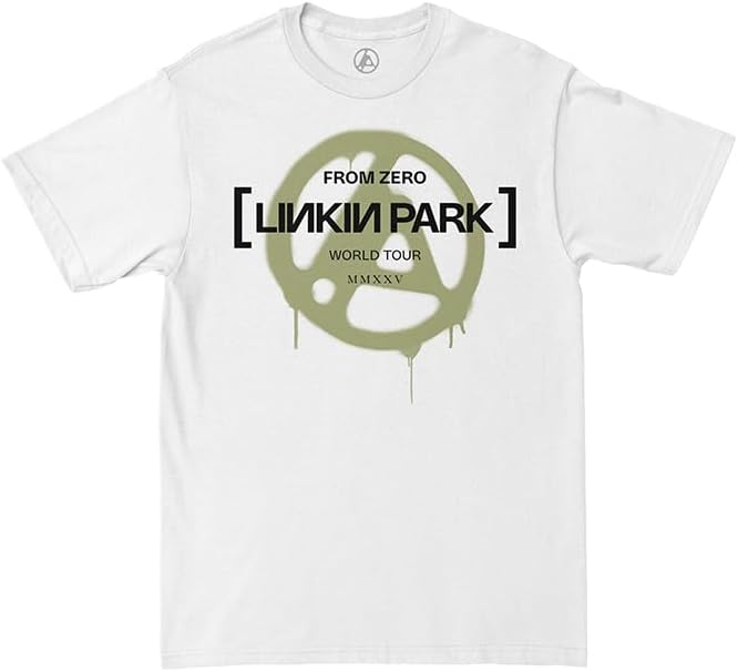 Linkin Park Unisex Adult Official Merch Linkin Park from Zero Olive Spray Tee