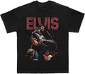 Elvis Presley Unisex Adult Official Elvis Presley Merch Guitar Stage T-Shirt