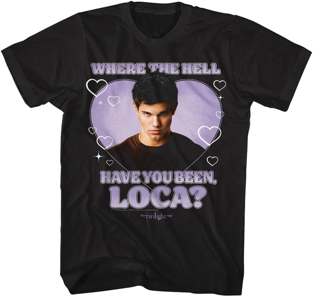 American Classics Where The Hell Have You Been Loca Twilight T Shirt Black | Officially Licensed Twilight Saga Merch, Unisex Crewneck Tee, Black, Designed and Printed in the USA, Vintage Style Graphic