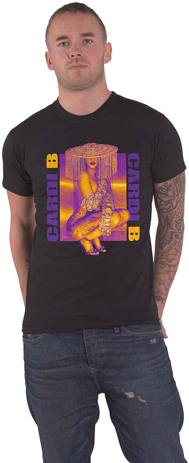 Men's Cardi B Squat Slim Fit T-Shirt Black