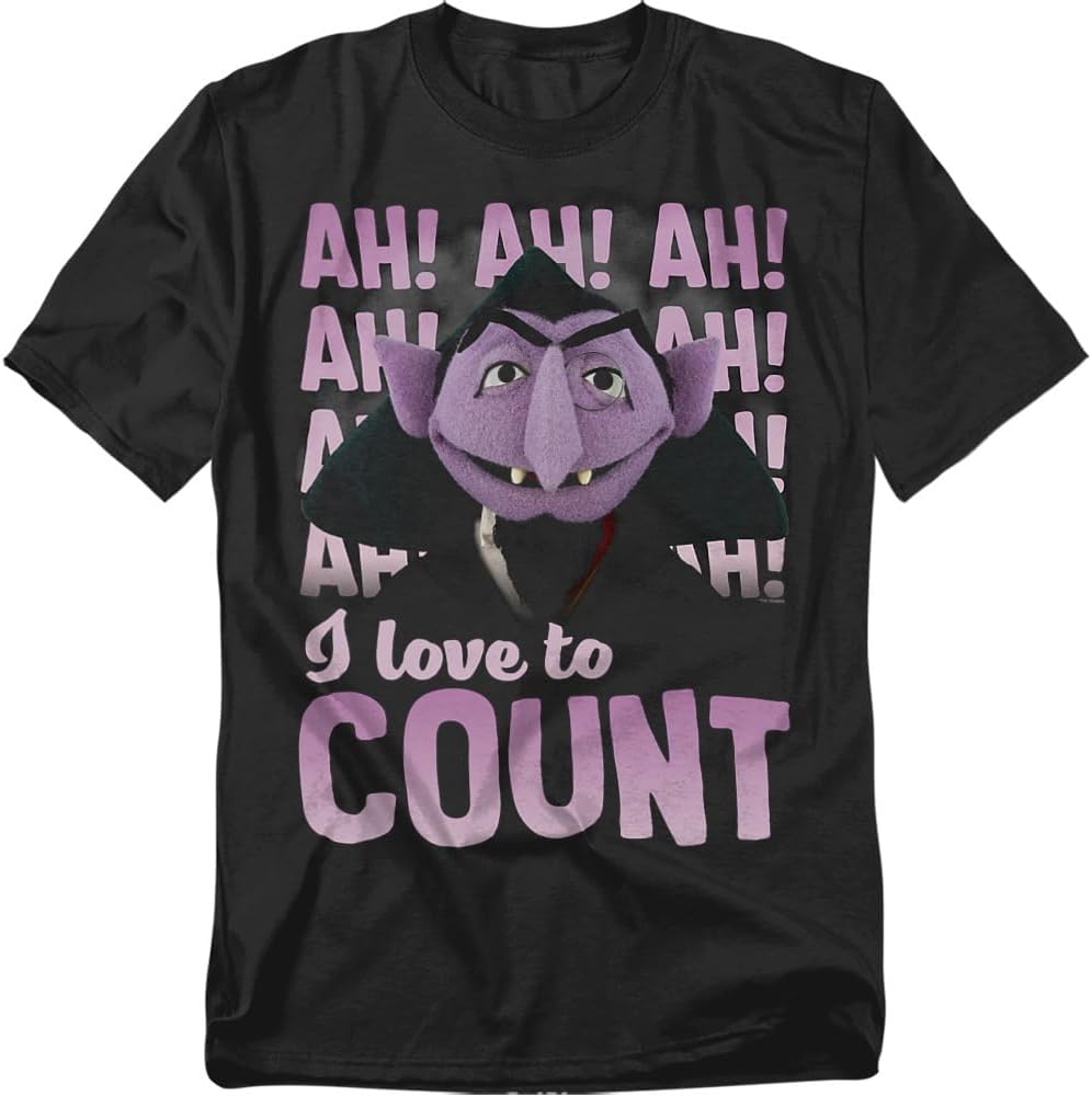 Popfunk Classic Sesame Street The Count Ah! Ah! Ah! Unisex Adult T Shirt