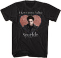 American Classics I Love Boys Who Sparkle Twilight T Shirt Black | Officially Licensed Twilight Merch, Unisex Crewneck Tee, Vampire Saga Gift, Designed and Printed in the USA