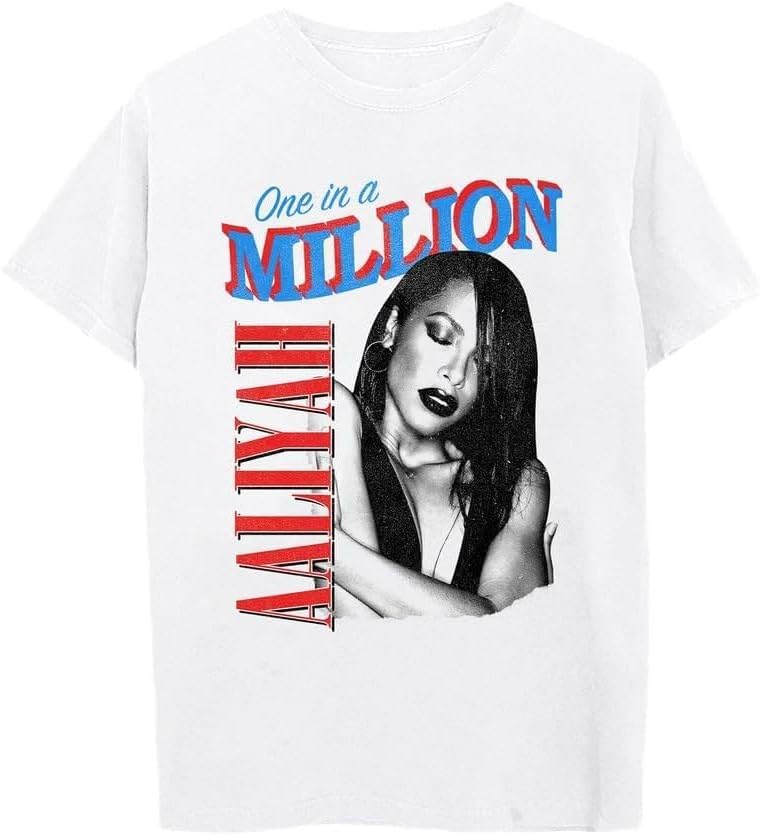 Aaliyah Unisex Adult Aaliyah Official Merch One in a Million Short Sleeve Shirt