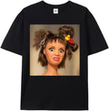 Women's Funny Disgusting Doll face Meme Hilarious Sarcastic Gift Tee T-Shirt Black