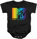 Popfunk MTV Rainbow Logo Infant Baby Boys & Girls Onesie Snapsuit