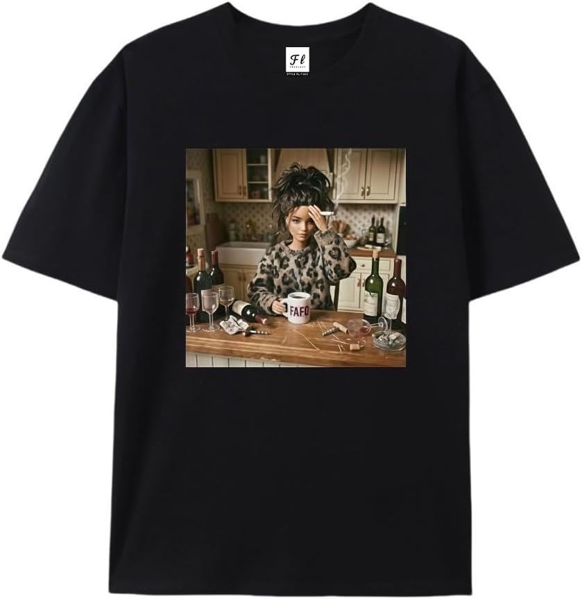 Funny Mom Disgusting Doll face Meme T-Shirt Black