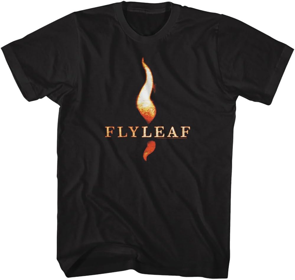 American Classics Flyleaf Flame Logo Rock Band T Shirt Black | Officially Licensed Flyleaf Merch, Designed and Printed in the USA, Unisex Crewneck Tee, Short Sleeve Graphic, Vintage Style