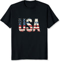 Men's USA Shirt Patriotic American Flag T Shirt for Men 4th of July Graphic Tee Independence Day Apparel