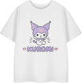 Hello Kitty Kuromi Heart Girls White Short Sleeved T-Shirt