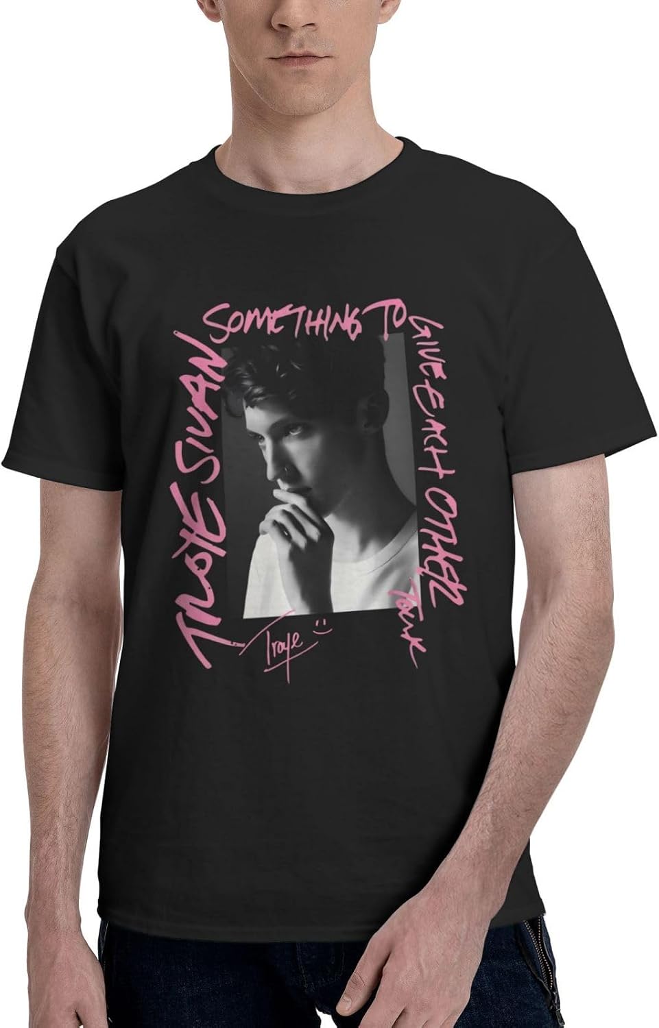 Shirts for Men Cotton T Shirt Crewneck Summer Short Sleeve Cool Tops Tees Tshirts Clothing