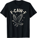 Black Crow F-Caw-F Funny Halloween Moon Gothic Adult Humor T-Shirt