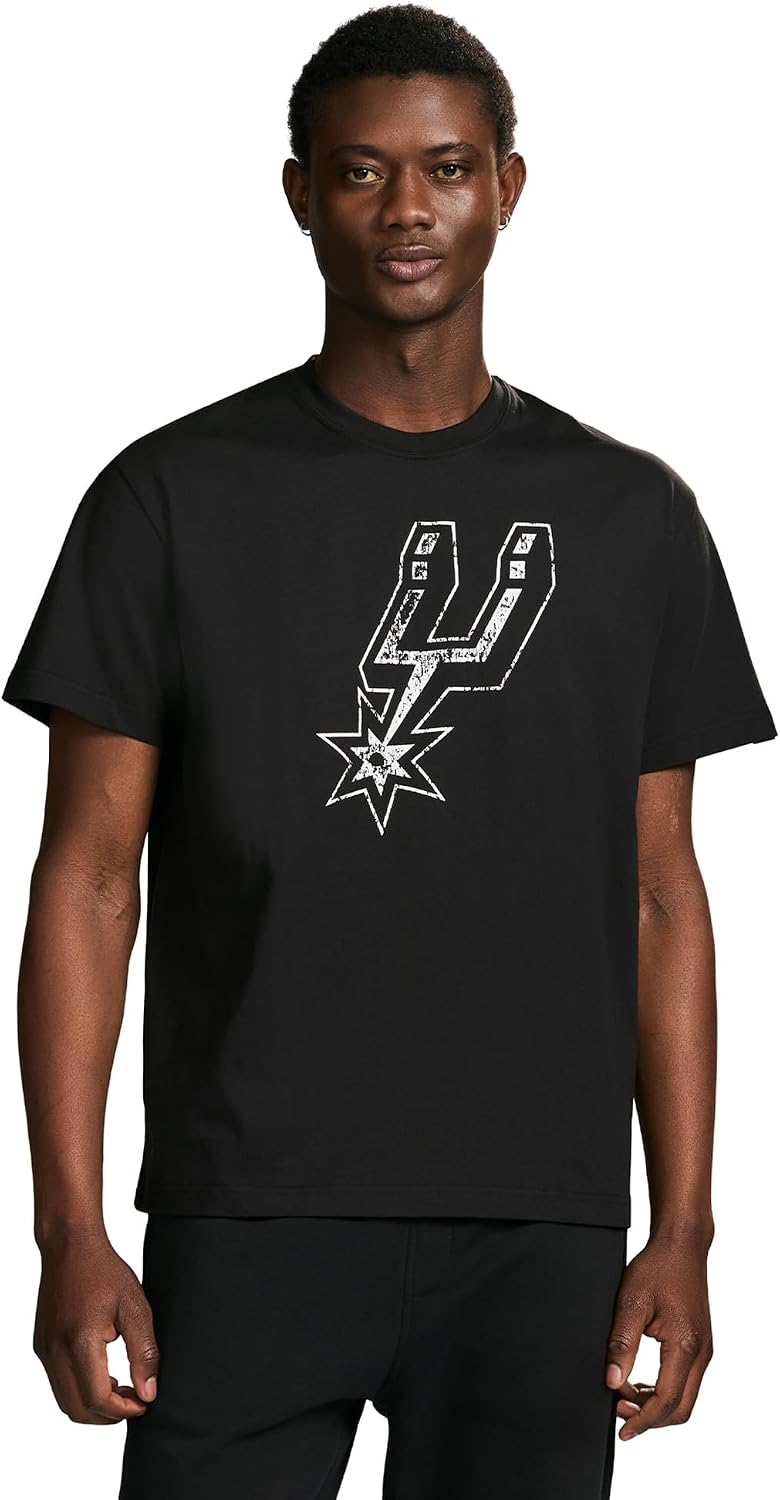 Game 7 Men's NBA Officially Licensed Short Sleeve Spray Paint Shield Team Logo Graphic Crewneck T-Shirt