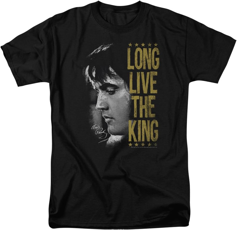 Elvis Presley Men's Long Live The King T-Shirt Black