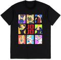 JoJo's Bizarre Adventure Shirt Anime Fashion Trend t-Shirt Unisex Short-Sleeved Tops Teen Fans Gifts Black tee Shirt