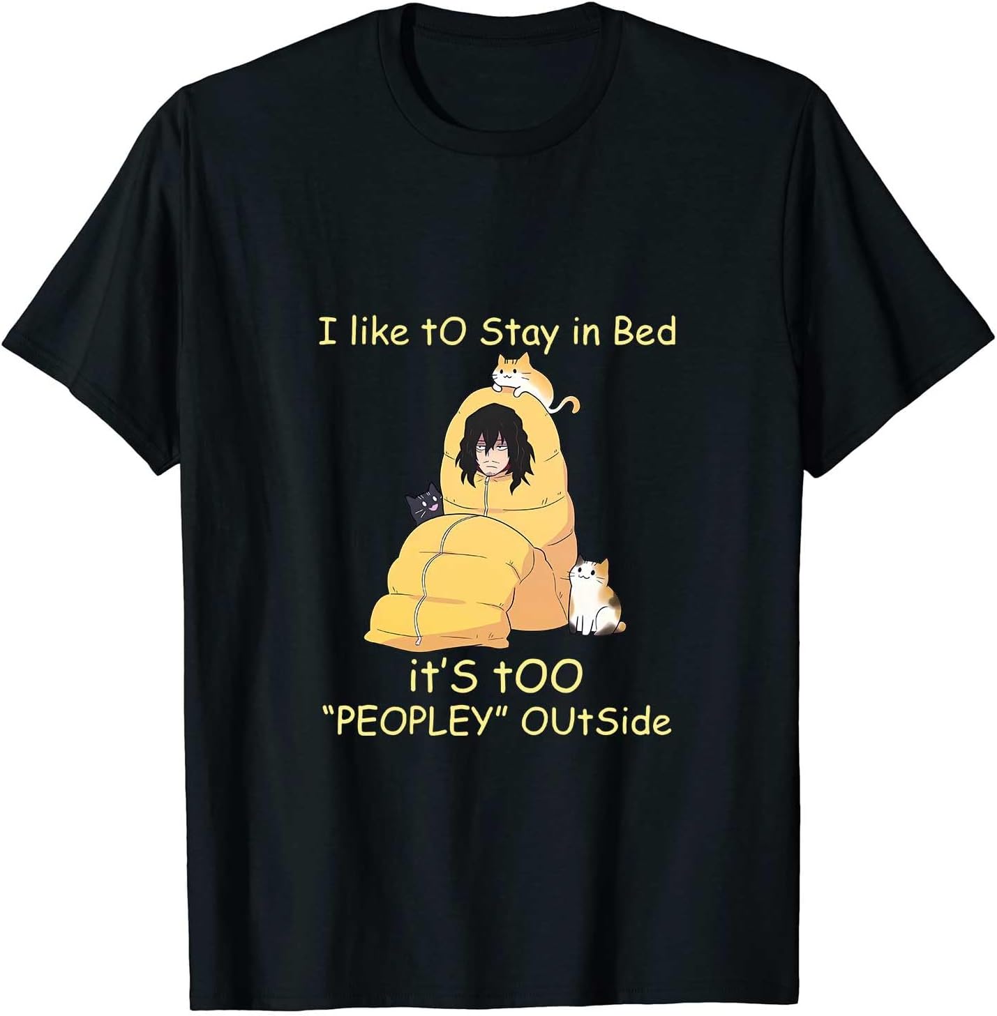 I Like to Stay in Bed It's Too Peopley Outside Shota Aizawa Cotton Shirt