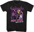 American Classics Cinderella Night Songs World Tour '86 T Shirt Black | Officially Licensed Cinderella Tee, Front Graphic Print, Unisex Relaxed Fit, Short Sleeve Crewneck, 80s Glam Rock