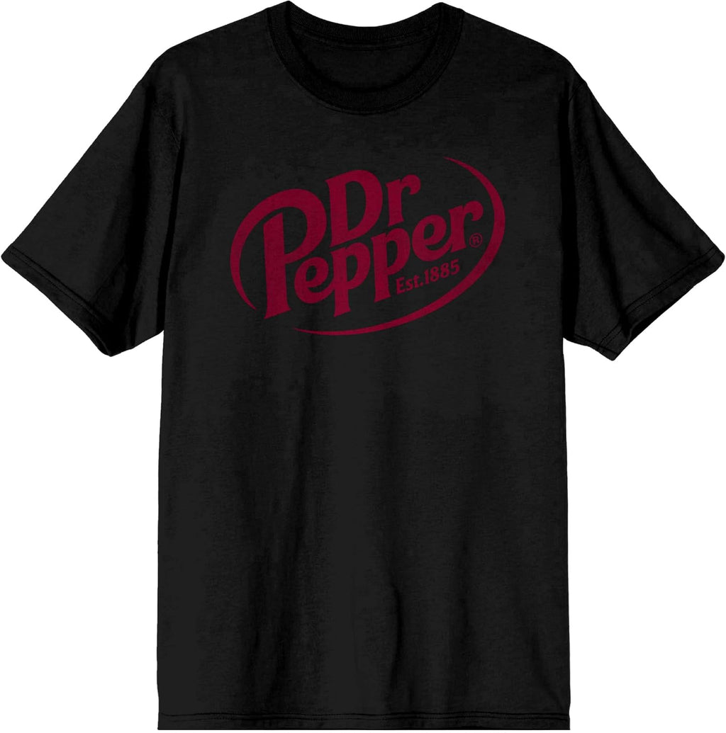 Dr Pepper Est. 1885 Maroon Logo Men's Crew Neck Short Sleeve Shirt
