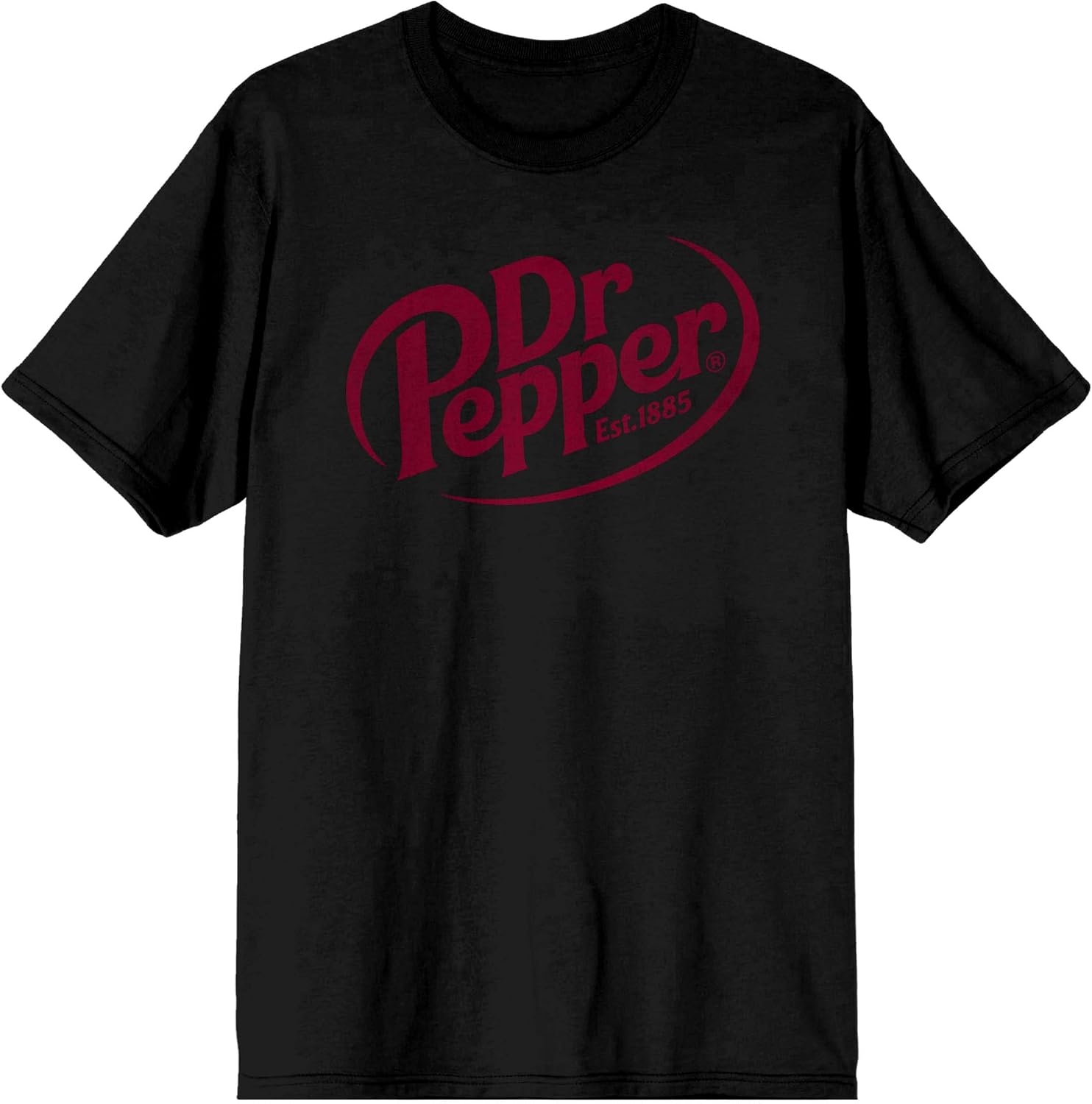 Dr Pepper Est. 1885 Maroon Logo Men's Crew Neck Short Sleeve Shirt