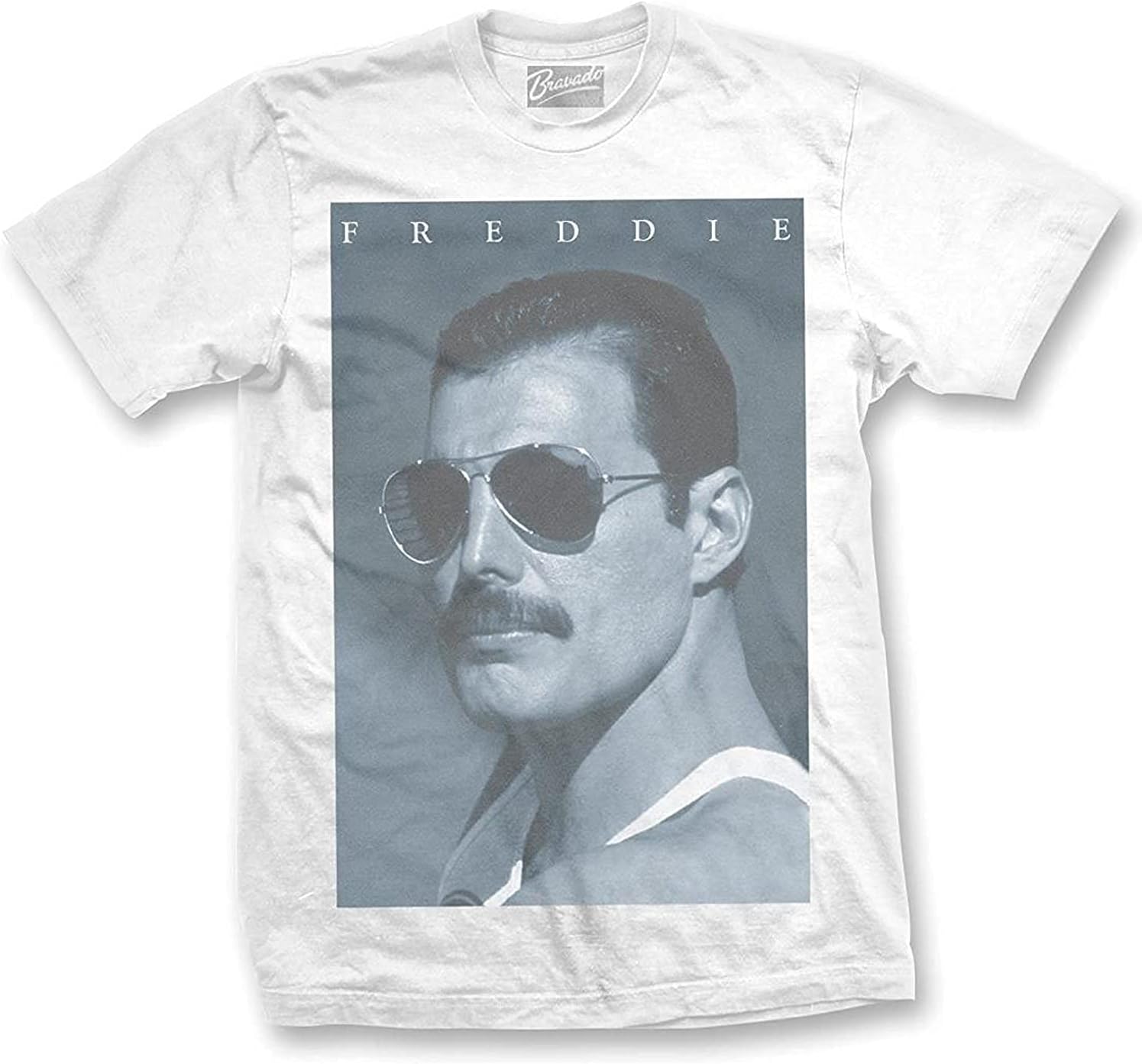 Queen Freddie Mercury in Shades T-Shirt - White (Large)