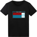 LED T Shirt Sound Activated Light Up Rave Shirts Glow in The Dark for Party Black