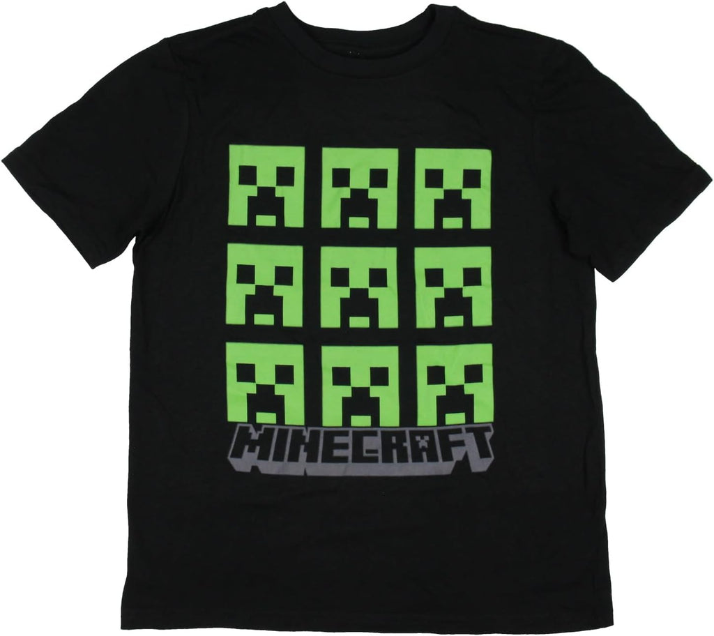 Minecraft Boys Creeper Grid T-Shirt
