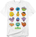 Popfunk Sesame Street Character Heads Unisex Adult T Shirt
