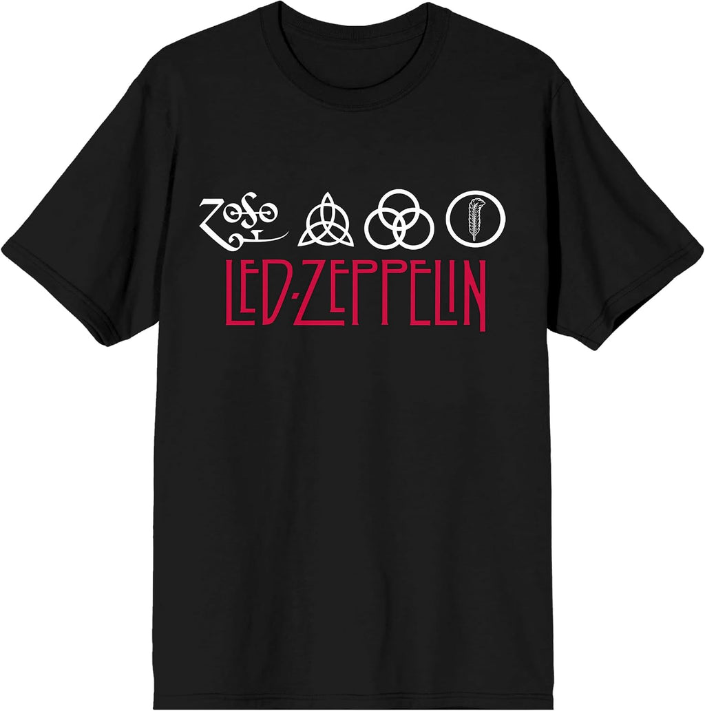 Led Zeppelin Icon Men's Black Short Sleeve Tee