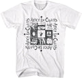 American Classics Alice in Chains Multi Album Art Graphic T Shirt White | Officially Licensed Alice in Chains Merch, Designed and Printed in the USA, 100% Cotton Crewneck Graphic Tee, Unisex