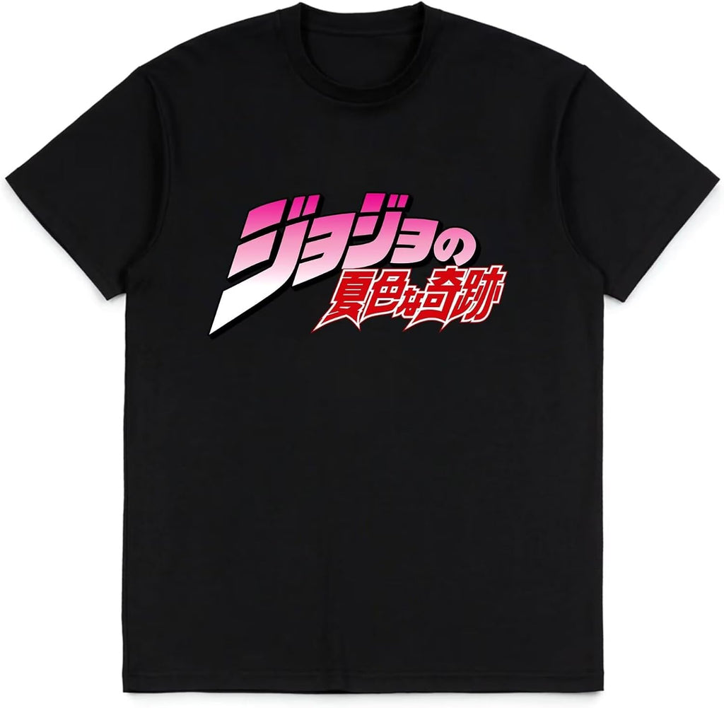 JoJo's Bizarre Adventure Shirt Merch Manga Poster t Shirt Men Kids Women 3D Print t-Shirts Cotton Black tee Shirt