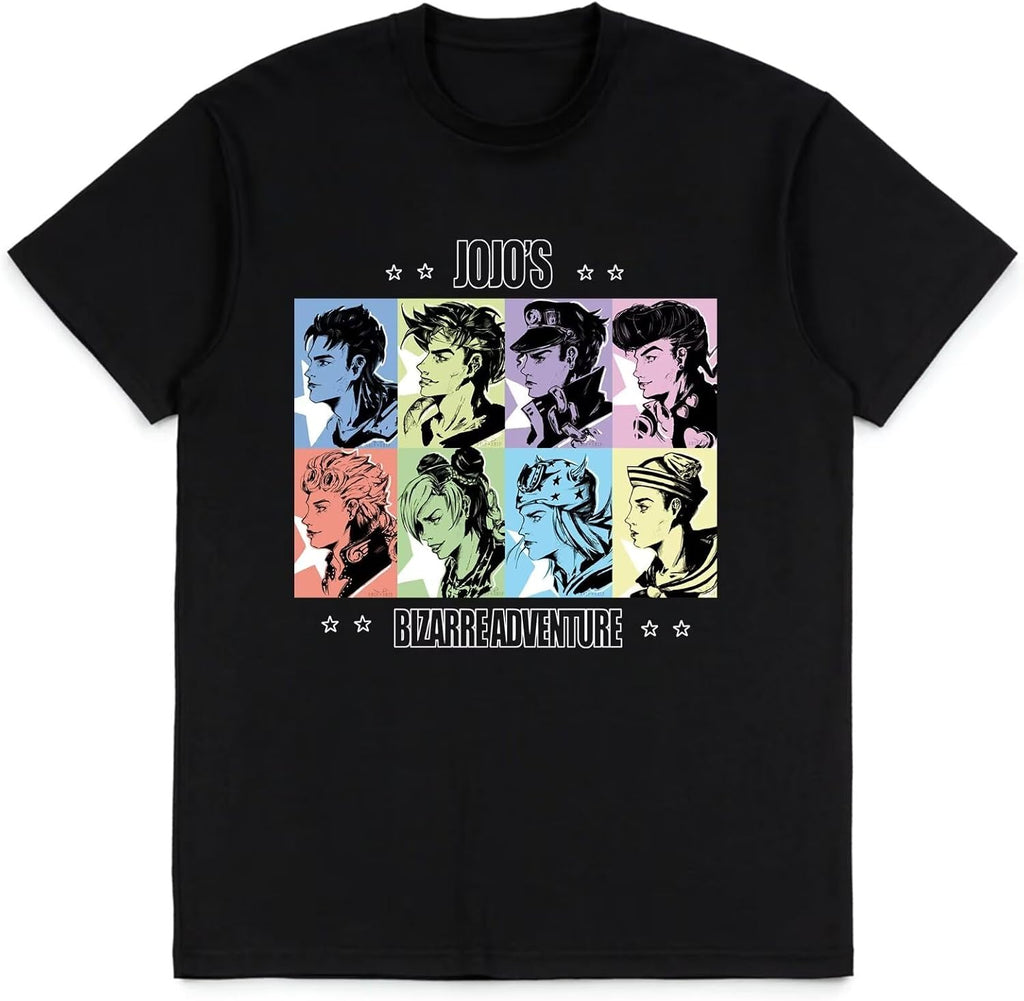 JoJo's Bizarre Adventure Shirt Merch Manga Poster t Shirt Men Kids Women 3D Print t-Shirts Cotton Black tee Shirt