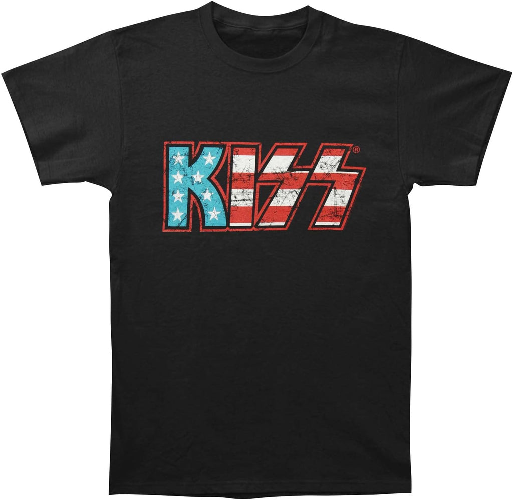 Kiss Men's Flag T-Shirt Black