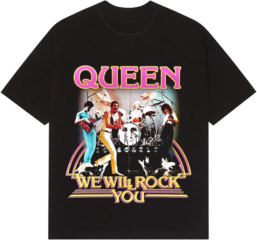 Queen Unisex Adult Offical Merch We Will Rock You T-Shirt