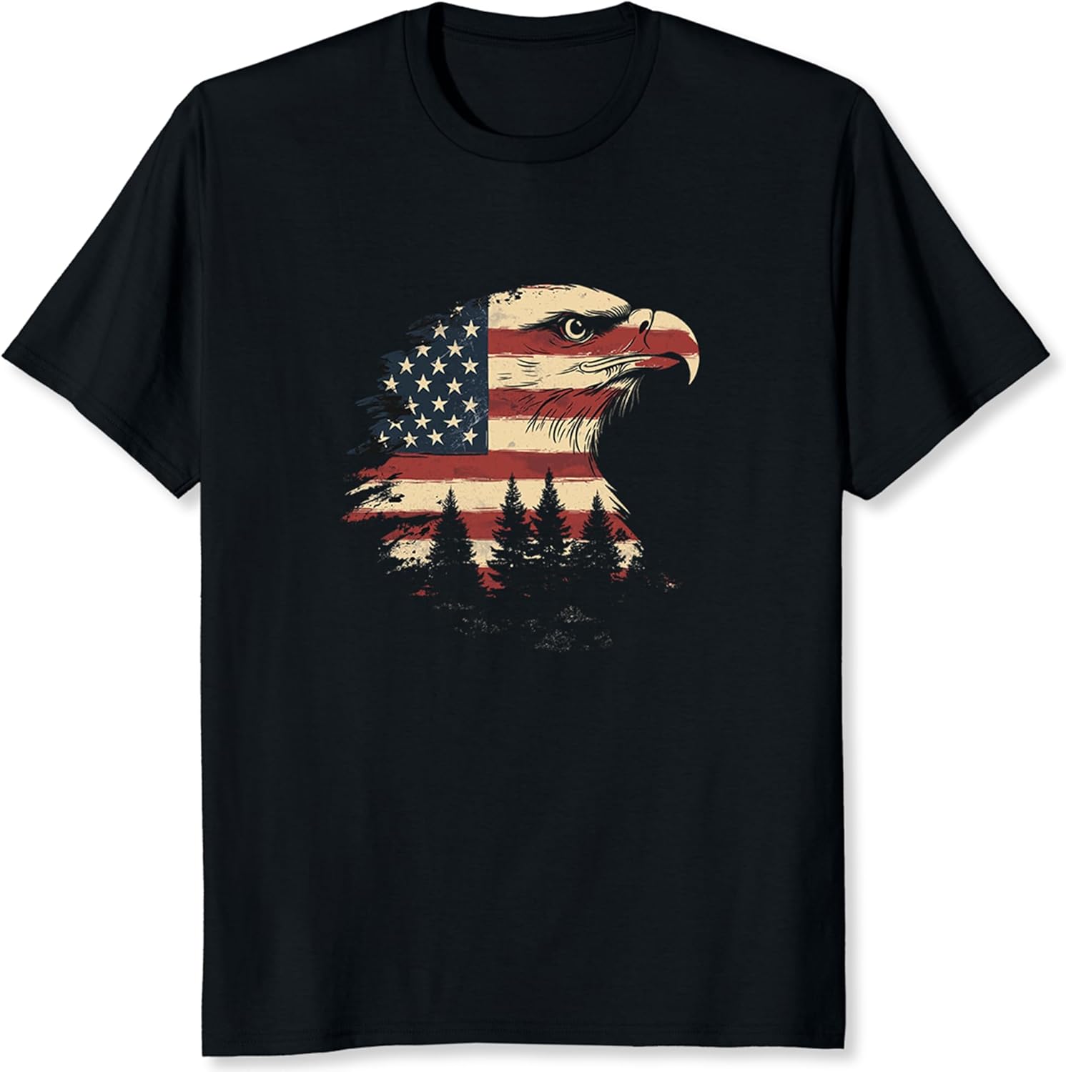 Men's Eagle American Flag Shirt Patriotic USA Shirts for Men 4th of July T Shirts Eagle American Flag Graphic Tee