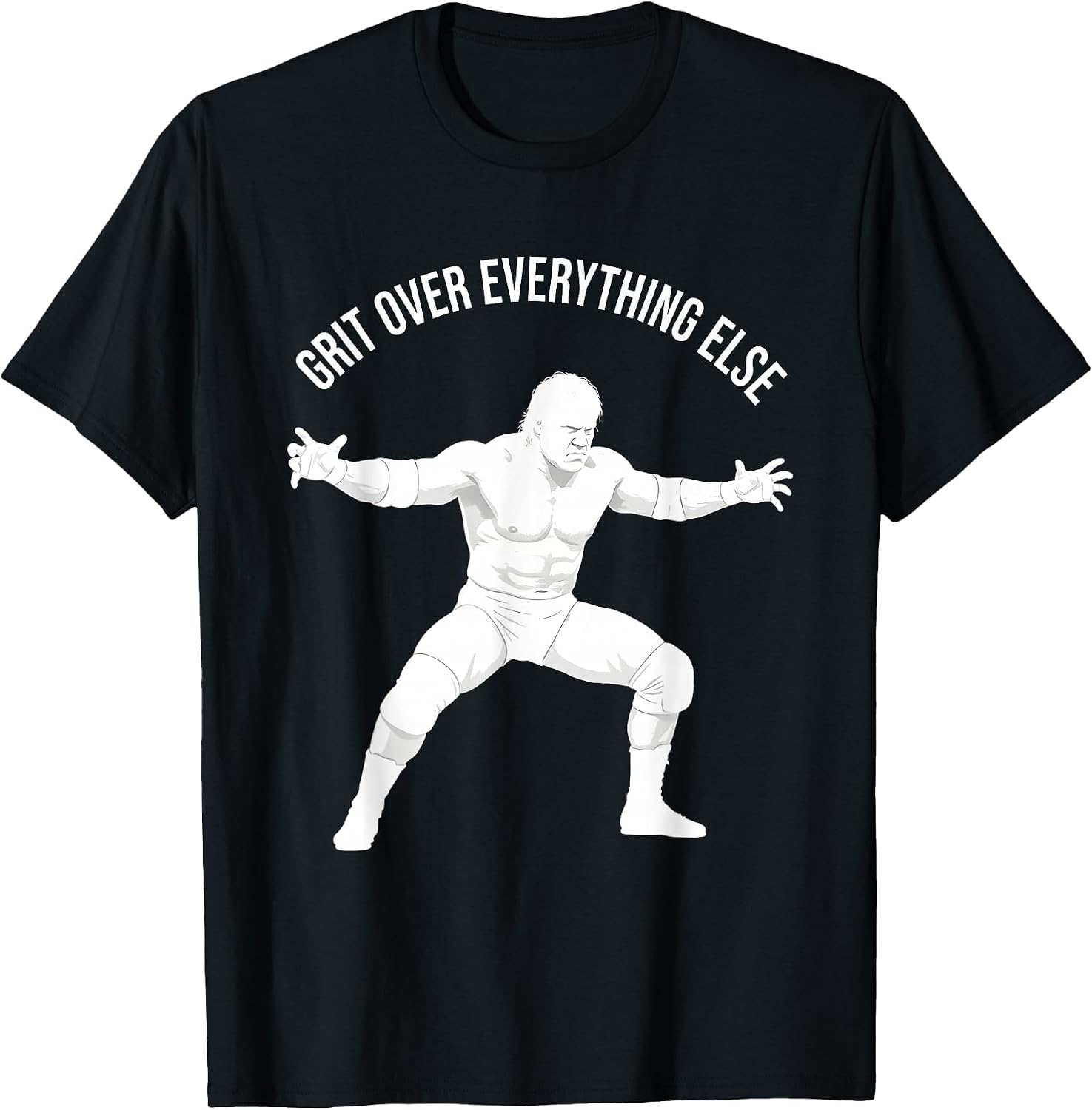 Grit Over Everything Else Wrestling Design T-Shirt