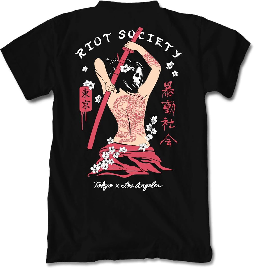 Riot Society Men's Short Sleeve Graphic and Embroidered Fashion T-Shirt