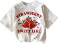 RoseSeek Girl's Graphic Print Tee Shirt Round Neck Short Sleeve T Shirts Summer Cute Trendy Tops