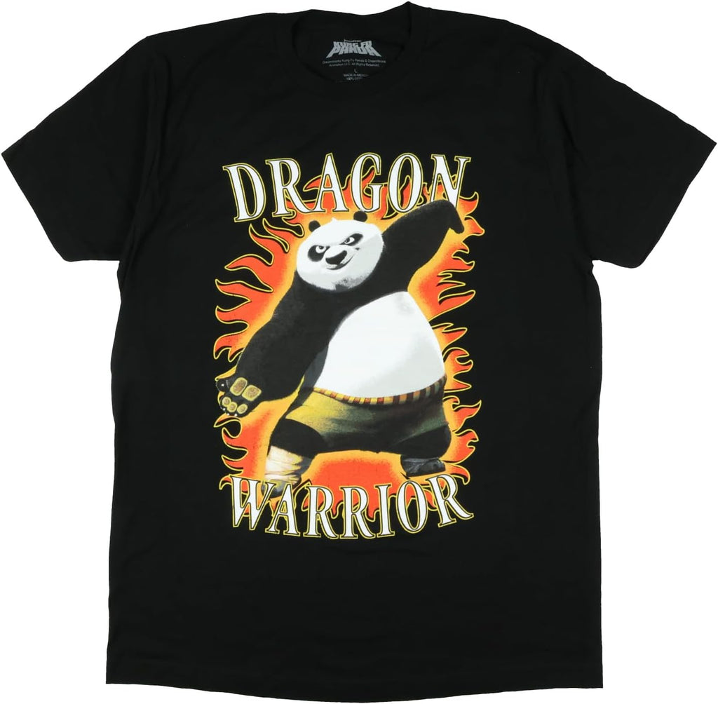 Kung Fu Panda T-Shirt Men's Po Dragon Warrior Adult Short Sleeve Tee