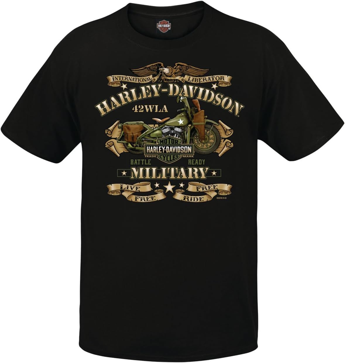 Harley-Davidson Military, Choose Charcoal for Military Veteran's Support, or Black for War Bike