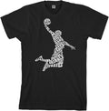 Threadrock Men's Basketball Player Typography T-Shirt