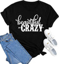 MAIHUN Beautiful Crazy Shirts Women Country Music Tshirt Funny Letter Printed Tee Casual Short Sleeve Tops
