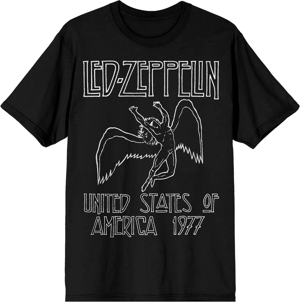 Led Zeppelin Falling Icarus 1977 Men's Crew Neck Short Sleeve T-Shirt
