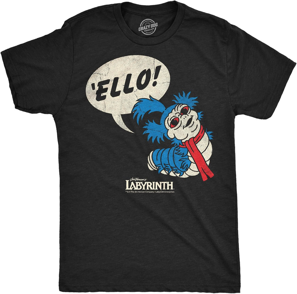 Mens Funny T Shirts Labyrinth Fellowship Adventure Co Jim Henson's Jim Movie Tee for Guys