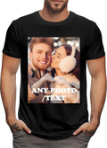 Custom Photo Name Unisex T-Shirt, Personalized Novelty Graphic Letter Printed Tee