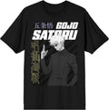 Bioworld Jujutsu Kaisen Gojo Satoru Action Pose & Kanji Adult Black Crew Neck Short Sleeve T-Shirt