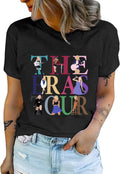 Graphic Tees for Women - Music Festival World Tour Top Cat Shirt Fan Casual Letter Print Country Concert Outfits