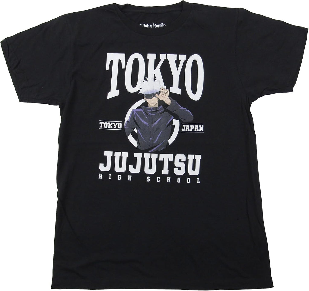 Bioworld Jujutsu Kaisen Tokyo High School Gojo Adult Black Short Sleeve Tee