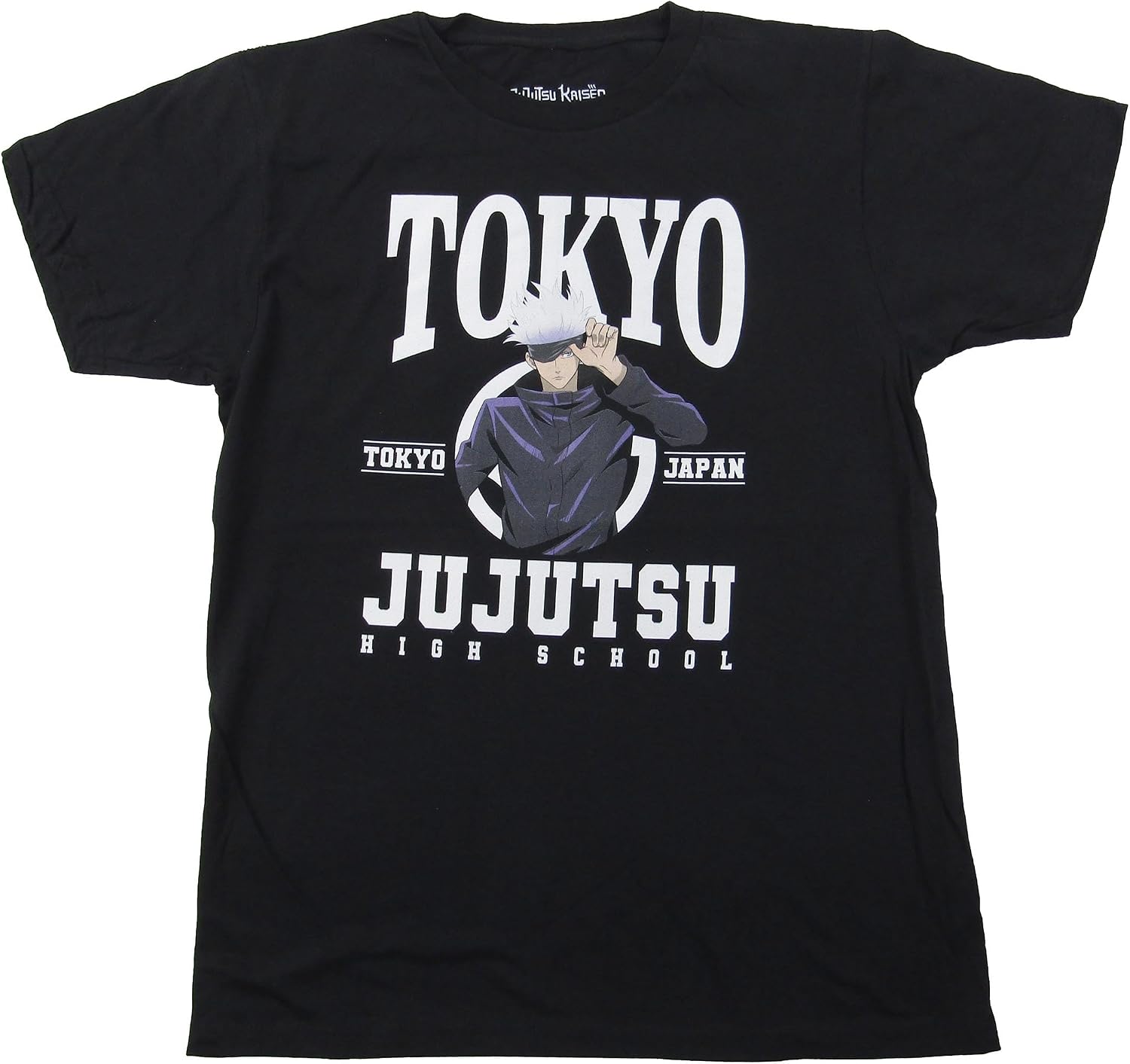 Bioworld Jujutsu Kaisen Tokyo High School Gojo Adult Black Short Sleeve Tee