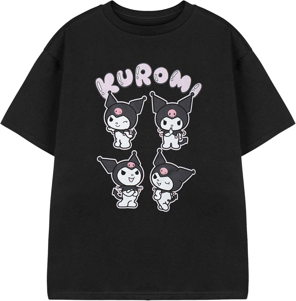 Kuromi Kids Girls Short Sleeved T-Shirt by Hello Kitty
