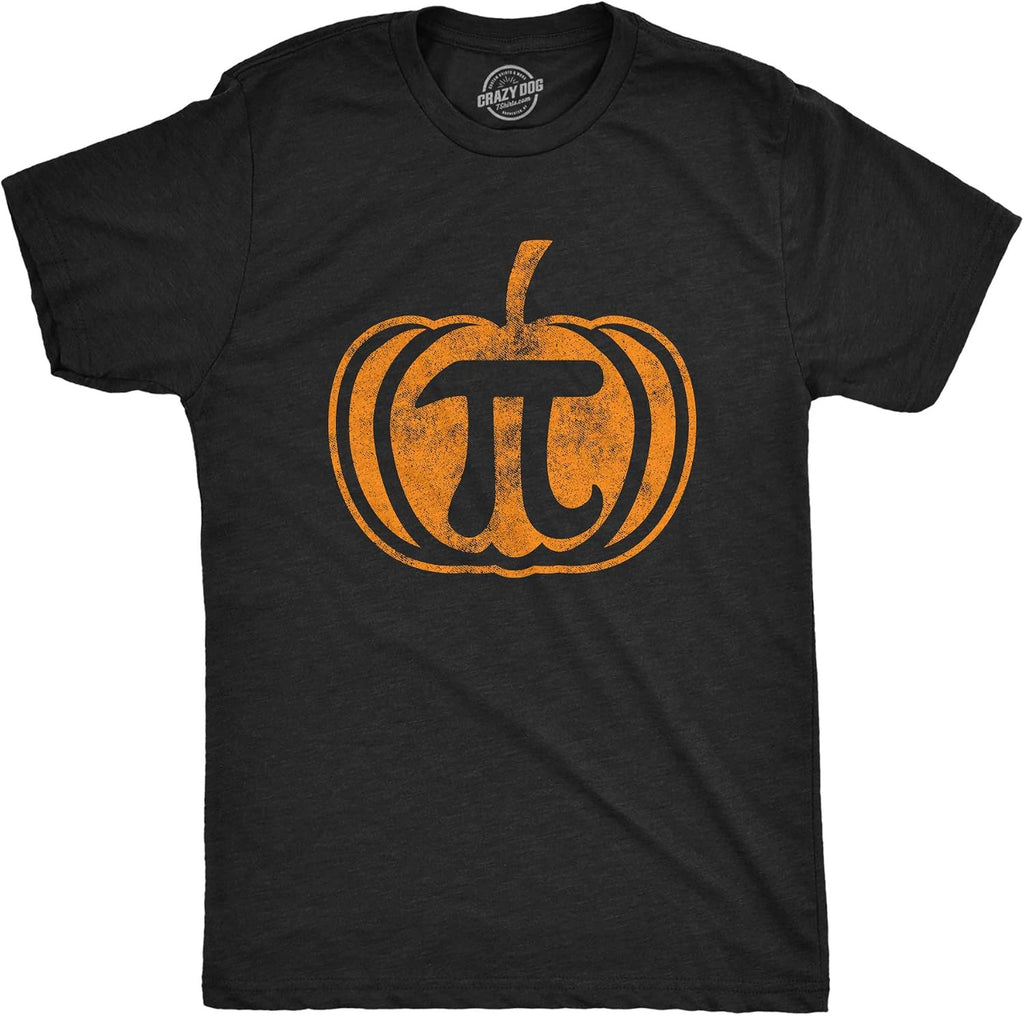 Pumpkin Pi Funny Math Shirt PieThanksgiving Fall Autumn T Shirt | Funny T Shirts, Halloween Apparel for Men, Cool Thanksgiving Short Sleeve, Food, Soft Cotton Blend, Novelty Tees for Guys