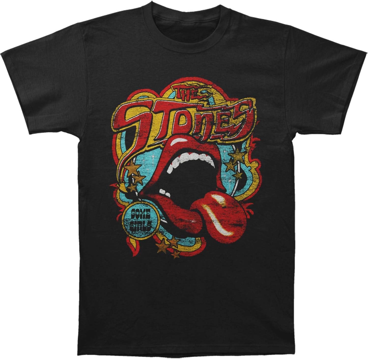 Rolling Stones Men's Retro 70's Vibe Vintage T-Shirt
